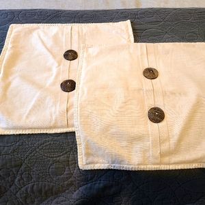 (2) Pier 1 Ivory Pillow Covers